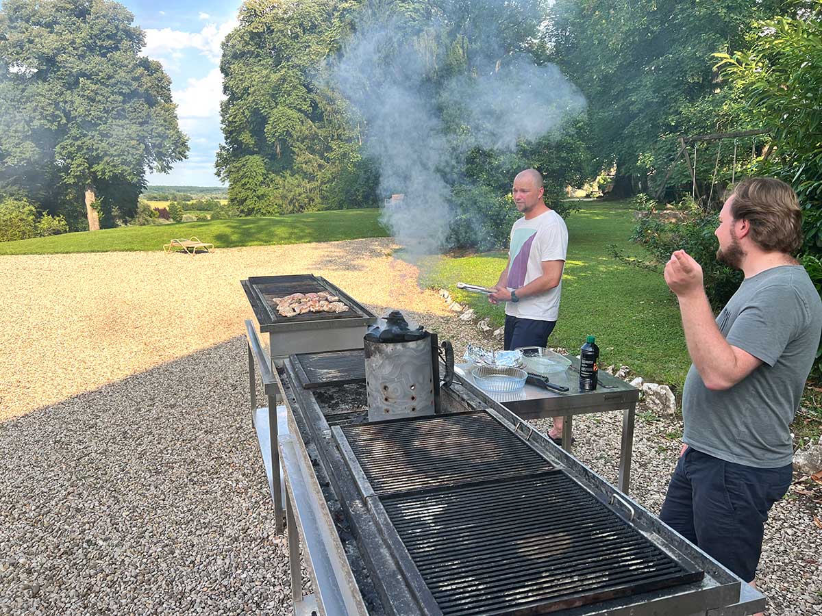grillen er tændt ved chateau d